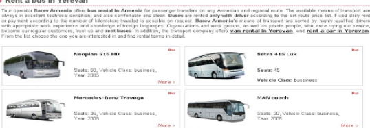 Rent a Bus in Yerevan